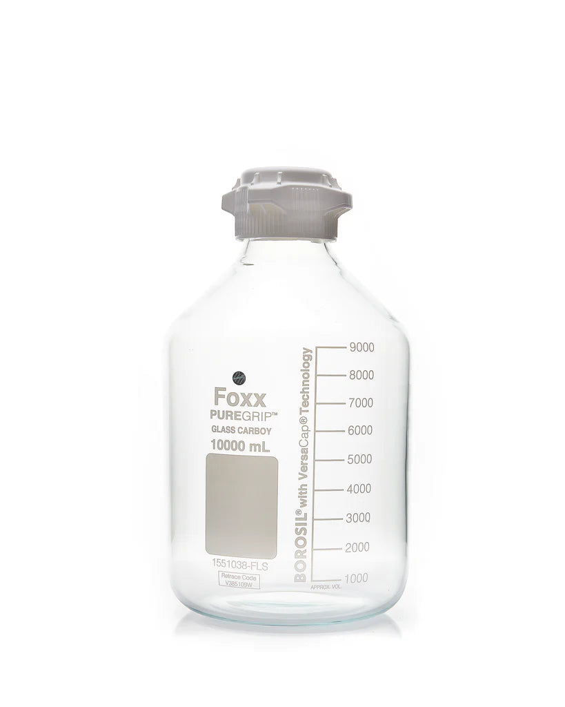 PUREGRIP® Borosilicate Glass Carboys with VersaCap®