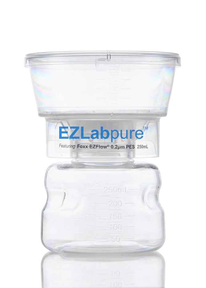 EZLabpure™ Sterile Disposable Bottle Top Vacuum Filter Units with 0.2 µm Sterilizing PES Membrane, 250 mL, 12/CS
