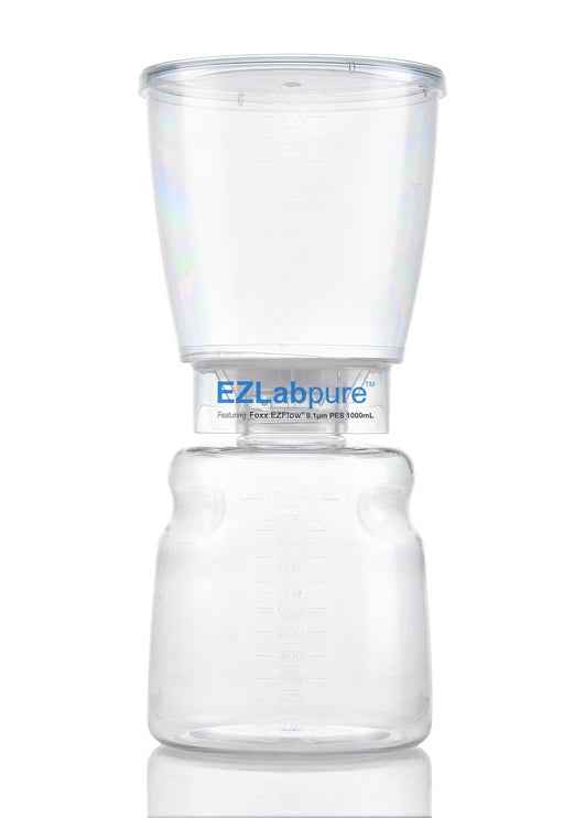 EZLabpure™ Sterile Disposable Bottle Top Vacuum Filter Units with 0.1 µm PES Membrane for Mycoplasma Removal, 1,000 mL, 12/CS