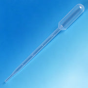 Transfer Pipet, 5.0mL, Large Bulb, Graduated to 1mL, 145mm, STERILE, Individually Wrapped, Cellophane Pack