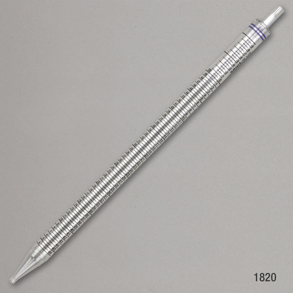 Serological Pipette, 50mL, PS, Standard Tip, 345mm, STERILE, Black Band, Individually Wrapped, Paper/Plastic, 100/Dispenser Box