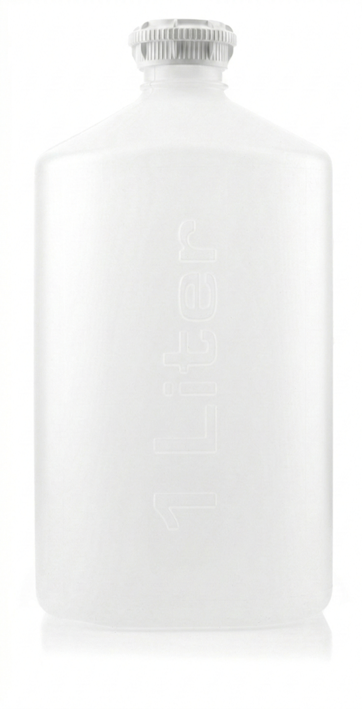 EZBio®pure S Bottle, 1L, GL45 VersaCap, Individually Double Bagged, Non Sterile