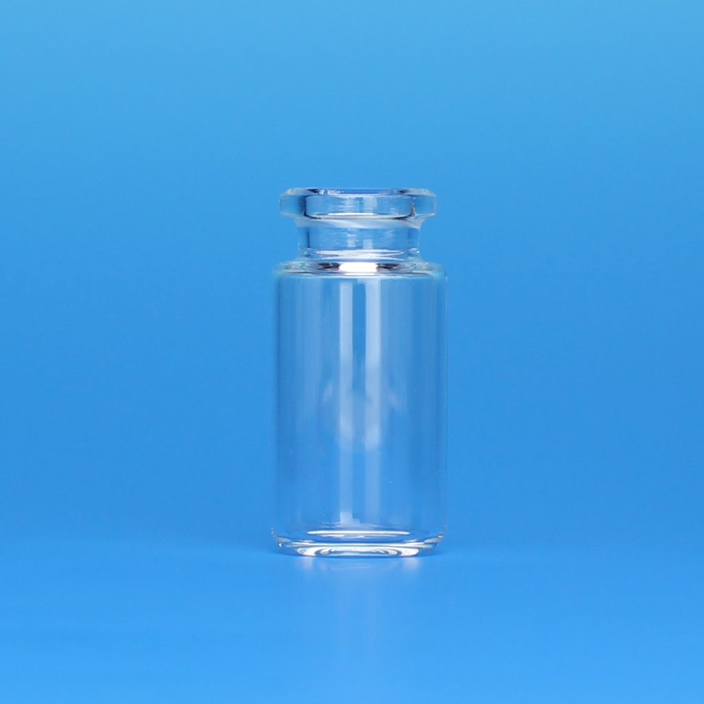 10mL Clear Headspace Vial, 23x46mm, Flat Bottom, 20mm Beveled Crimp Top
