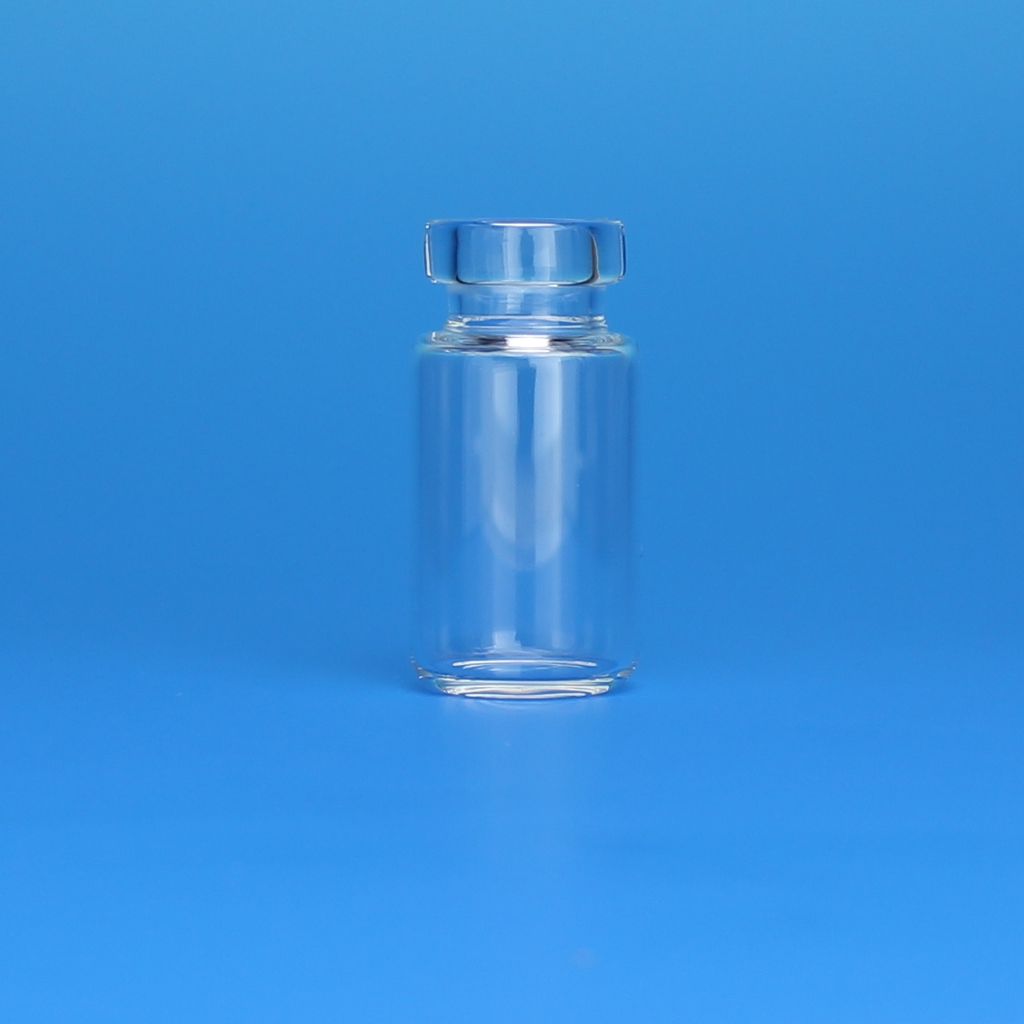 10mL SPME Clear Radius Bottom Vial, 23x46mm, 20mm Flat Top Crimp, Thicker Lip Finish