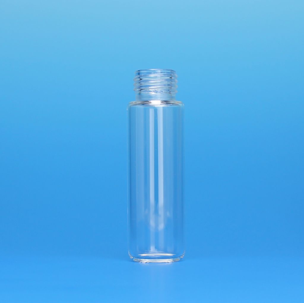 20mL Amber Headspace Vial, 23x75mm, Flat Bottom, 20mm Beveled Crimp Top