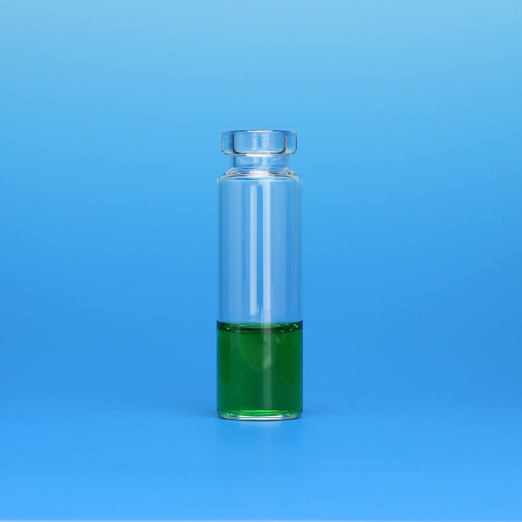 20mL Clear Headspace Vial, 23x75mm, Flat Bottom, 20mm Flat Top Crimp