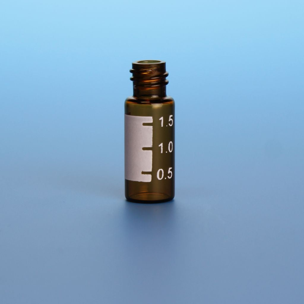 2.0mL Amber Vial, 12x32mm, with White Graduated Spot, 8-425mm Thread