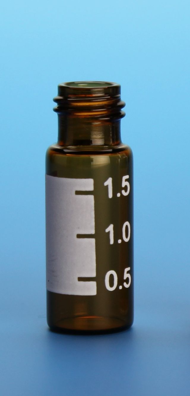 2.0mL Amber R.A.M.™ Vial, 12x32mm, with White Graduated Spot, 9mm Thread