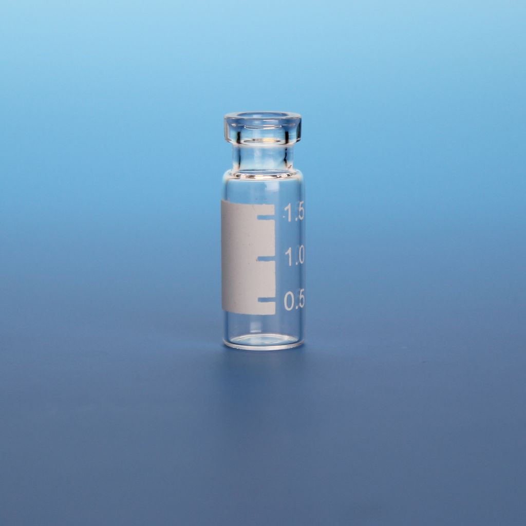 2.0mL LO (Large Opening) Clear Vial, 12x32mm, with White Graduated Spot, 11mm Crimp