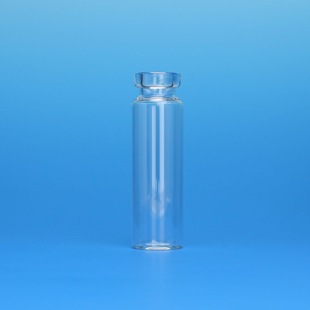 20mL SPME Clear Radius Bottom Vial, 23x75mm, 20mm Flat Top Crimp, Thicker Lip Finish