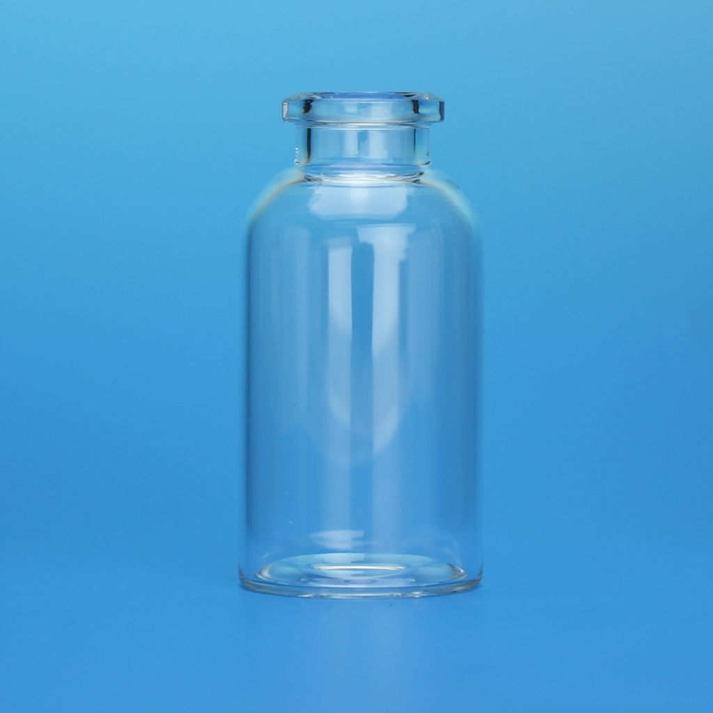 27mL Clear Headspace Vial, 30x60mm (for Shimadzu), Flat Bottom, 20mm Beveled Crimp Top