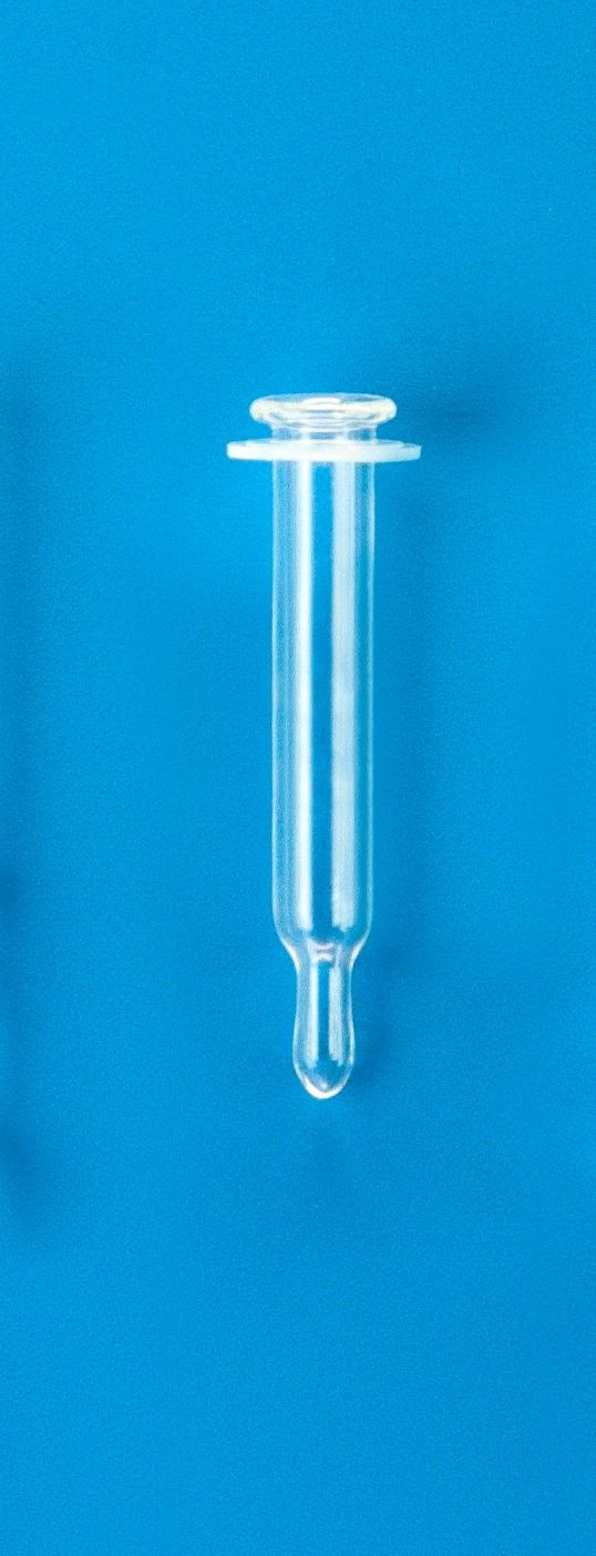 100µL Glass Conical Limited Volume Insert, 5x29mm, Precision-Formed Mandrel Interior, w/Glass Flange