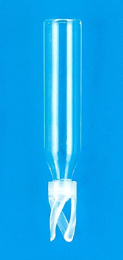250µL Glass Big Mouth Conical Limited Volume Insert, 6x29mm, Pulled Point Interior, w/Bottom Spring