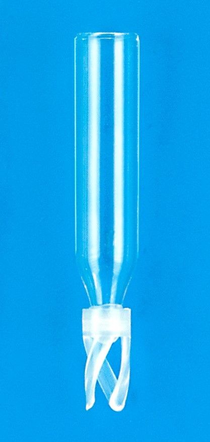 250µL Glass Big Mouth Conical Limited Volume Insert, 6x29mm, Pulled Point Interior, w/Bottom Spring