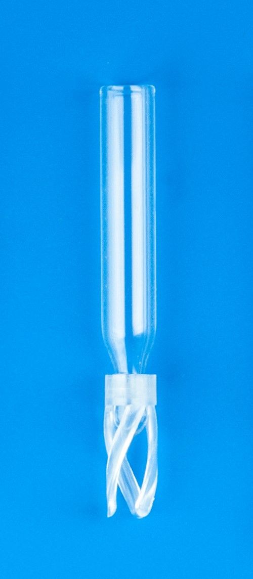 200µL Glass Conical Limited Volume Insert, 5x36mm, Precision-Formed Mandrel Interior, w/Bottom Spring