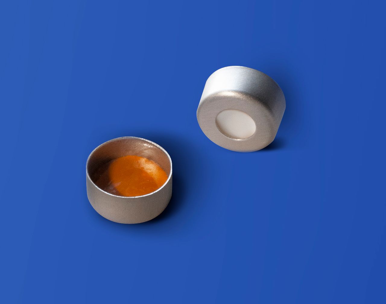 11mm Silver Aluminum Seal, 1mm Thick Polyimide/Silicone Lined for PFAS Testing