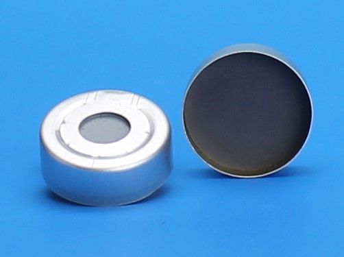20mm Silver Pressure Release Seal, 0.131" PTFE/Molded Gray Butyl Rubber Lined