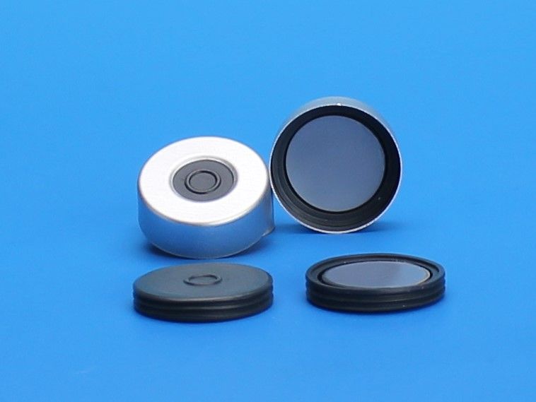 20mm Silver Seal, Pharma-Fix Molded Gray PTFE/Black Butyl Lined