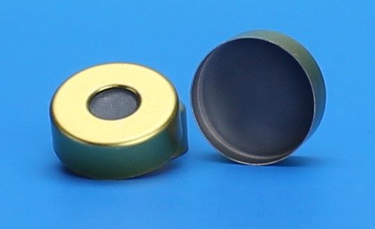 20mm Gold Tin Plate Magnetic Seal, 8mm Hole, 0.131" PTFE/Butyl Rubber Lined