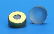 20mm Gold Magnetic Seal, 8mm Hole, 0.125" Clear PTFE/Clear Blue Silicone Lined