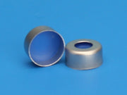 11mm Silver Seal, 1mm Thick Clear PTFE/Blue Silicone Septa, Ultra Low Bleed