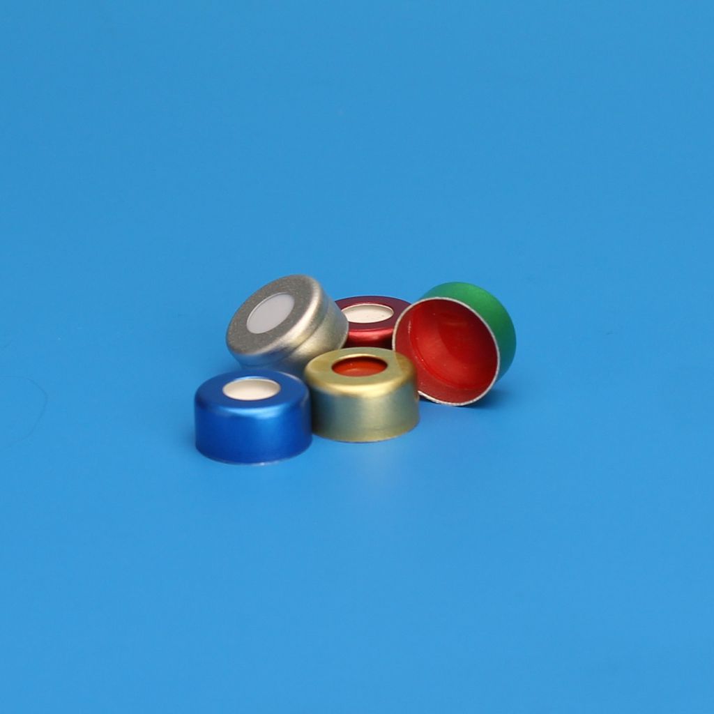 11mm Gold Seal, 1mm Thick Clear PTFE/Blue Silicone Septa, Ultra Low Bleed