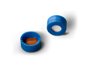 9mm R.A.M™ Ribbed Closure, Royal Blue, 1mm Thick Polyimide/Silicone Lined for PFAS Testing