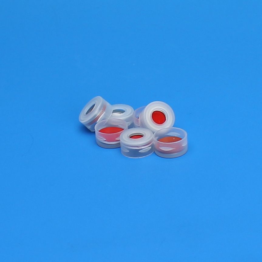 11mm Clear Snap Cap, PTFE Lined with Metal O-Ring