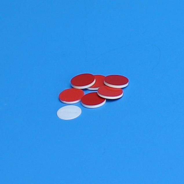 8mm x 0.045" Red PTFE/Silicone Septa