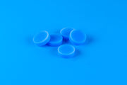 11mm (7/16") Diameter General Purpose Blue Silicone GC Septa, 3mm Thick, Up to 150 Injections, Max Temp 250°C