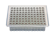 1.0ml Clear Borosilicate Glass Flat Bottom 9x30mm Vial with bottom barcode label, in vial loader, 5 racks of 96