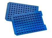 96 Round Pre-Slit 7mm Diameter Royal Blue Premium Silicone Sealing Mat
