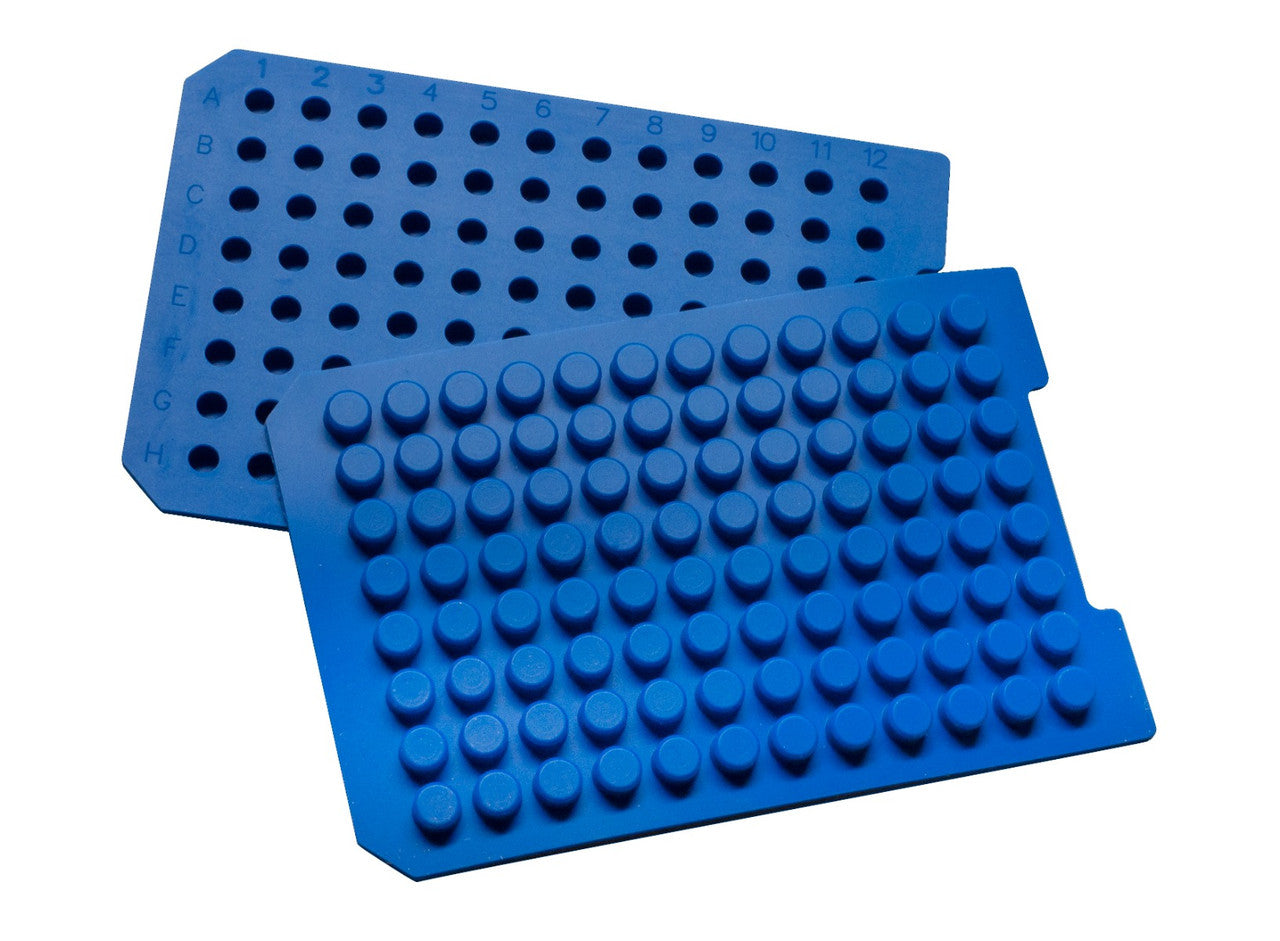 96 Round Pre-Slit 7mm Diameter Royal Blue Premium Silicone Sealing Mat
