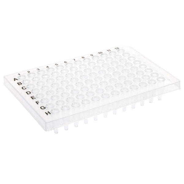 96 Well PCR Plate Half Skirt, Clear, 0.2mL