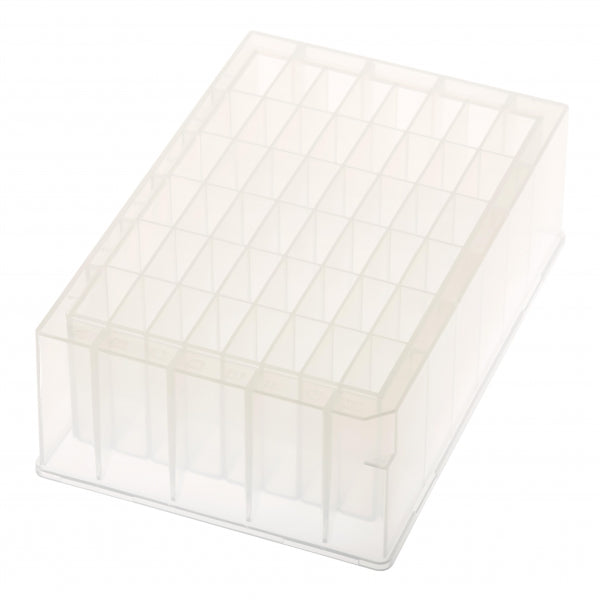 48 Deep Well Storage Plate, 4.6mL, PP, Rectangle Well, U-Bottom, Non-sterile