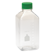 1000mL Media Bottle, Square, PET, Individually Wrapped, Sterile