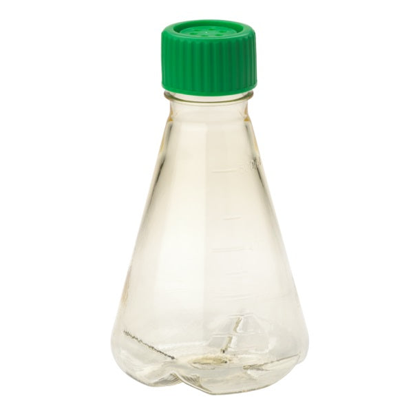500mL Erlenmeyer Flask, Vent Cap, Baffled Bottom, PC, Sterile