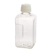 2L Media Bottle, Square, PETG, Tamper Evident, Bulk, Sterile