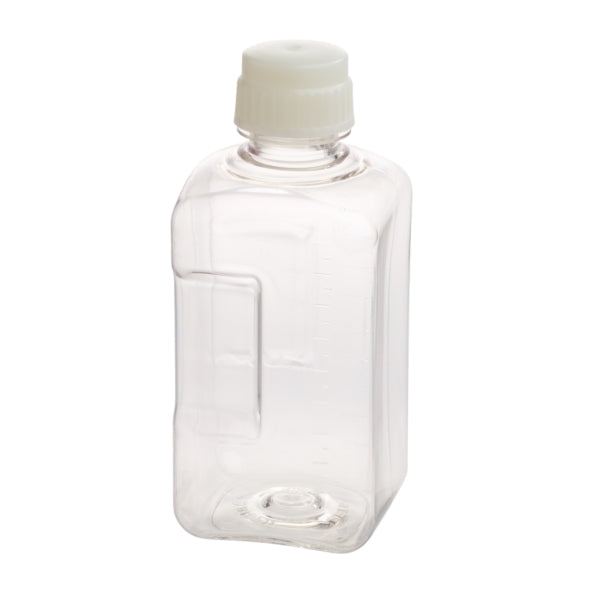 2L Media Bottle, Square, PETG, Tamper Evident, Bulk, Sterile
