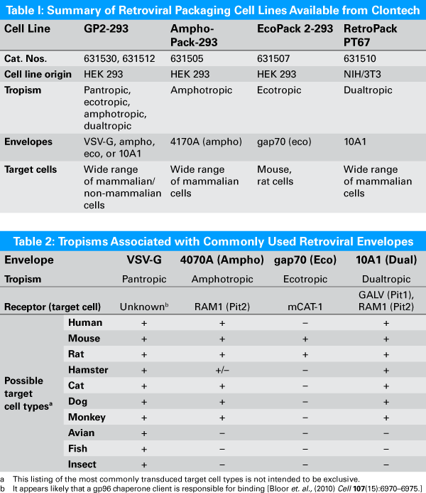Retroviral packaging cell lines and systems - Gene function - Takara Bio