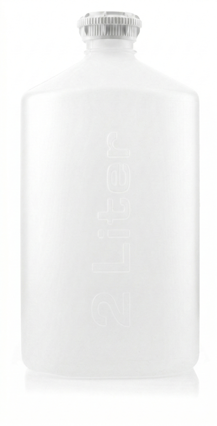 EZBio®pure S Bottle, 2L, GL45 VersaCap, Individually Double Bagged, Sterile