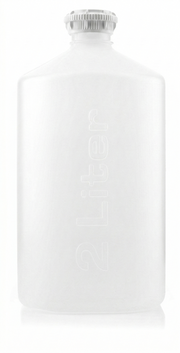 EZBio®pure S Bottle, 2L, GL45 VersaCap, Individually Double Bagged, Non Sterile