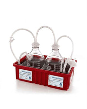Vactrap™ Rhino™, 2L+2L, Rhino Coated Glass Bottle, Red Bin, GL45 Cap, 1/4" ID Tubing