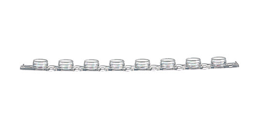 SAPPHIRE 8-CAP STRIP, PP, NATURAL, FLAT,  - Pcr 8 Cap Strips - Greiner Bio-One