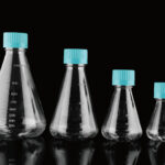 1000 mL PC Conical Erlenmeyer Flasks, with Baffles, Seal Caps, Sterile,1/pk, 6/cs