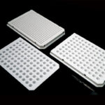 40 μl 384 Well PCR Plates, Semi Skirt, Compatible with Roche Machine, White, A24 Notch, Sterile, 10/pk, 50/cs