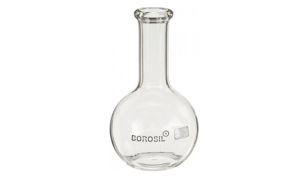 Borosil® Flasks, Boiling, Flat Bottom, Beaded Rim, 100mL