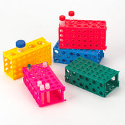 TUFFBLOK Tube Rack, 4-Way, PP, Link Together, Green, 5/Pack