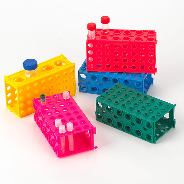 TUFFBLOK Tube Rack, 4-Way, PP, Link Together, Natural, 5/Pack