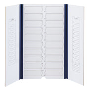 Slide File Folder, 20-Place, Cardboard, blue, 10/Unit